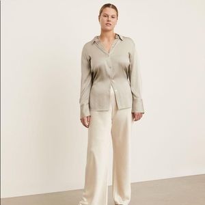 vince silk satin like blouse